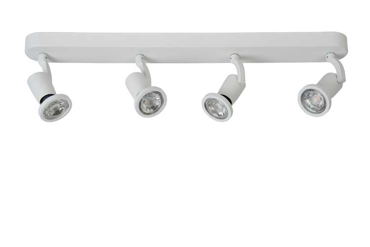 Lucide JASTER-LED - Spot plafond - LED - GU10 - 4x5W 2700K - Blanc