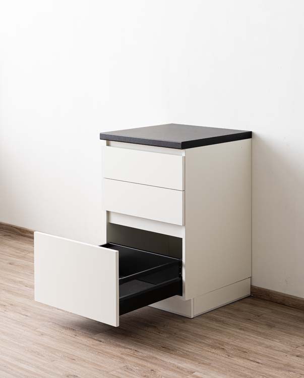 Armoire de cuisine Plentti avec 3 tiroirs 60cm blanc