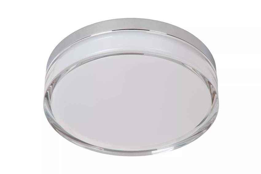 Lucide PLANO - Plafonnier Intérieur/Extérieur - Ø 23 cm - LED Dim. - CCT - 1x11W 2700K/4000K - IP44 - Opalin