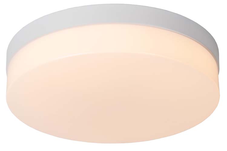 BISKIT - Plafonnier Salle de bains - Ø 28 cm - LED - 1x18W 2700K - IP44 - Blanc