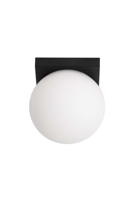 Lucide TASSA - Plafonnier Salle de bains - Ø 13,5 cm - LED Dim to warm - 1x12W 1800K/3000K - IP40 - Noir