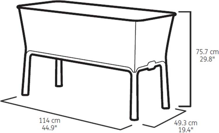 Jardinière Keter Easy growing 120L