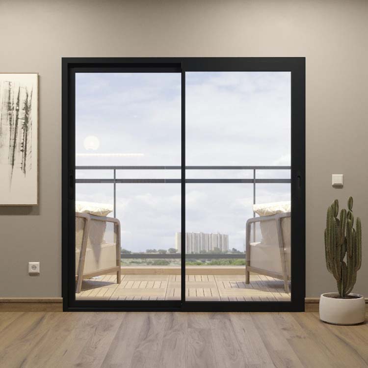 Fenêtre coulissante Belio Alu R9005 noire 2100x2100