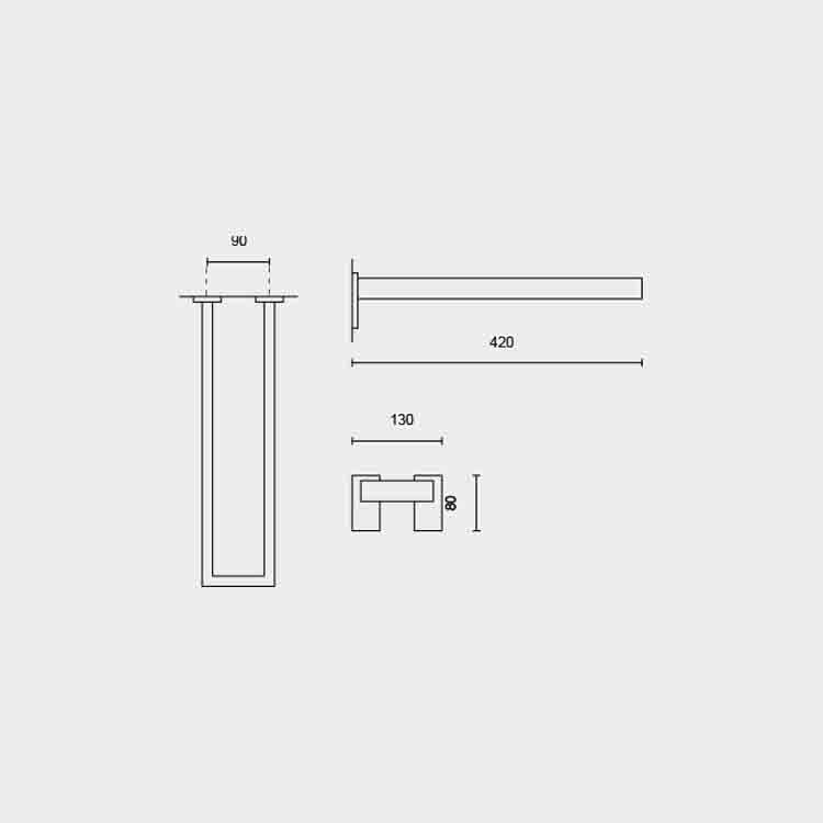 Zack porte serviettes Linea mat 42x13 cm