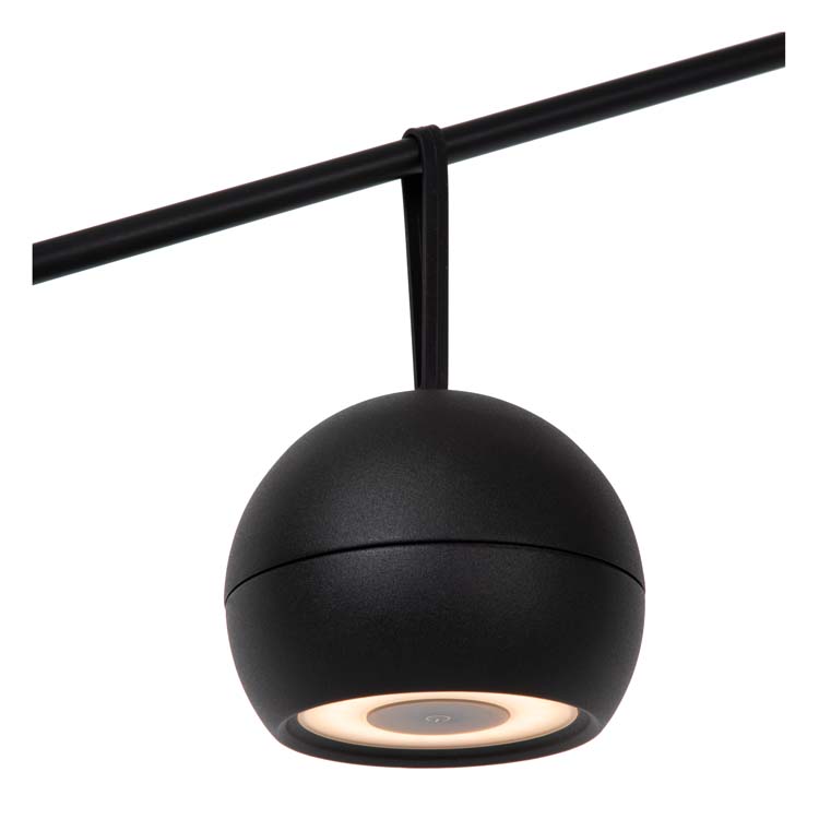 Oplaadbare Wandlamp Binnen/Buiten - Accu/Batterij - LED Dimb. - 1x2W 3000K - IP54 - Magnetisch - Zwart