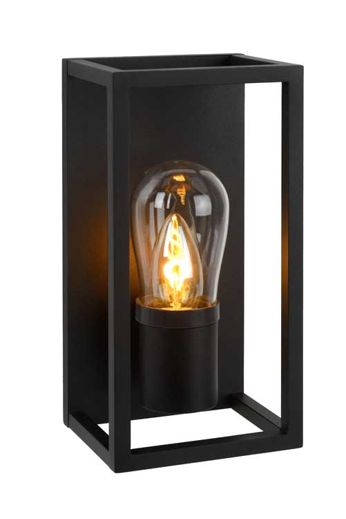 Lucide CARLYN - Wandlamp Badkamer - E14 - IP54 - Zwart