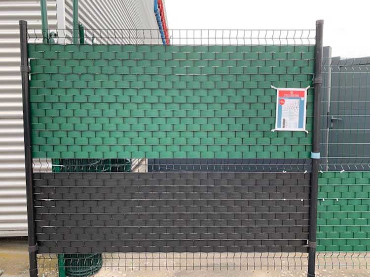 Privacy strips op rol pvc groen