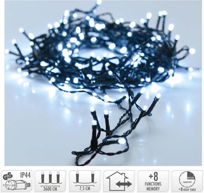 Eclairage de Noël LED 480 leds blanc froid intérieur/extérieur