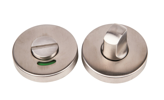 WC slot garnituur inox rond set= 2 stuks