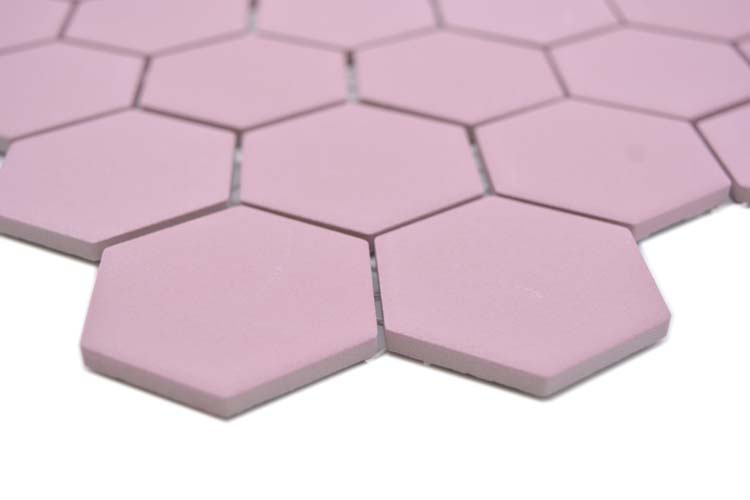 Mozaïek hexagon oudroze 32,5 x 28,1 cm