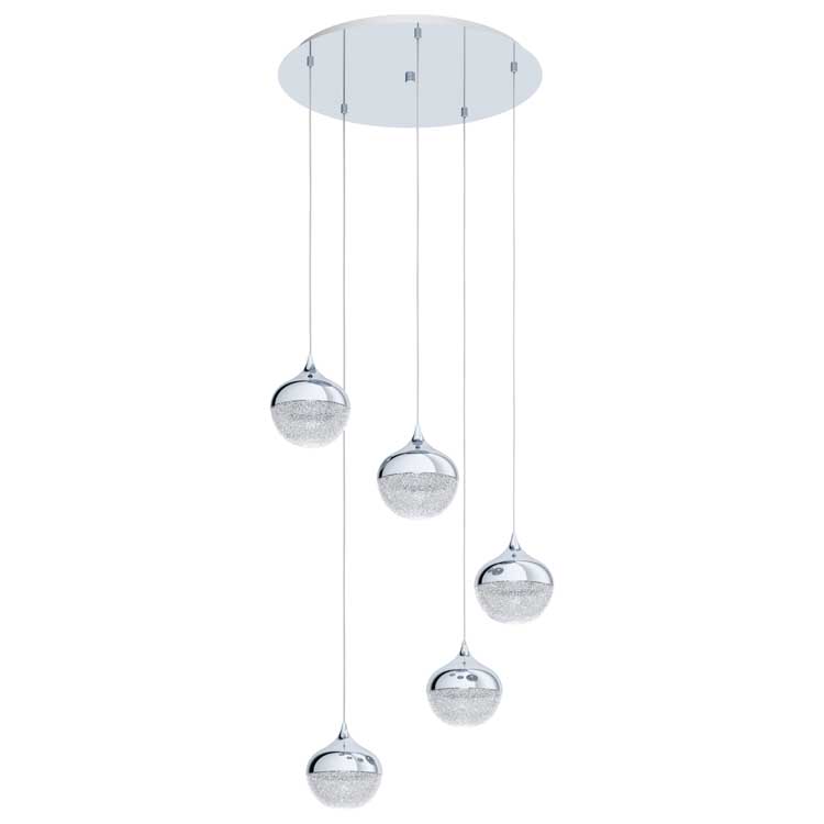 Eglo MIOGLIA 1 - Hanglamp - E14 - 5X25W - Chroom