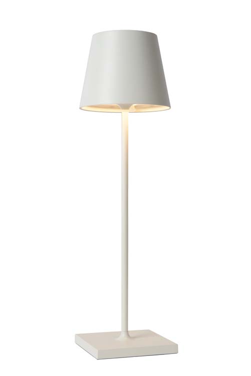 JUSTIN - Lampe de table Extérieur - Ø 11 cm - LED Dim. - 1x2,2W 3000K - IP54 - 3 StepDim - Blanc