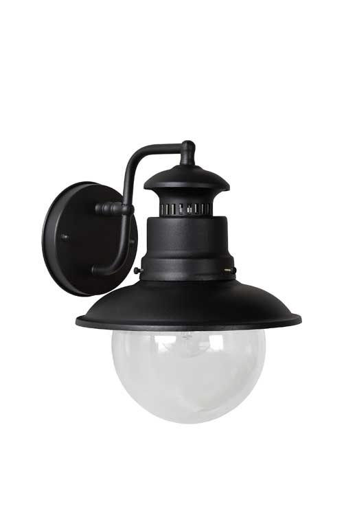 Lucide FIGO - Wandlamp Buiten - Ø 21,3 cm - E27 - IP44 - Zwart