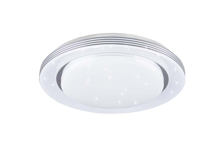 Plafonnier LED blanc cristal H8cm 22.5W 3700lm