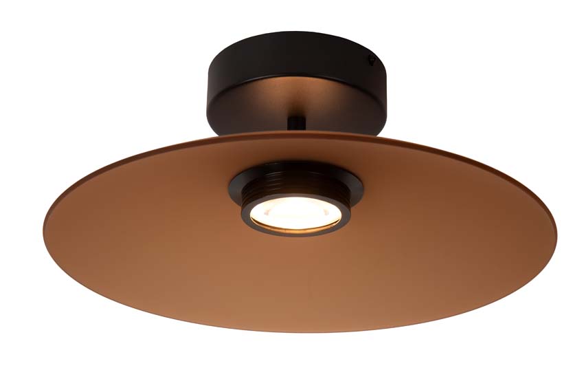 Lucide Premium MENGA - Plafonnière - Ø 40 cm - LED Dimb. - 1x11W 2700K - Amber