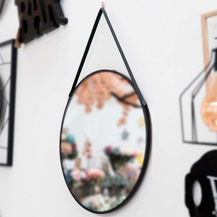 Miroir pendu noir D50 cm