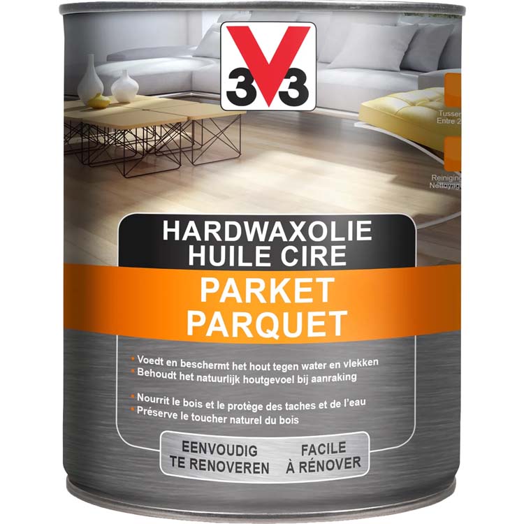 V33 huile de cire dure parquet transparent mat 1l