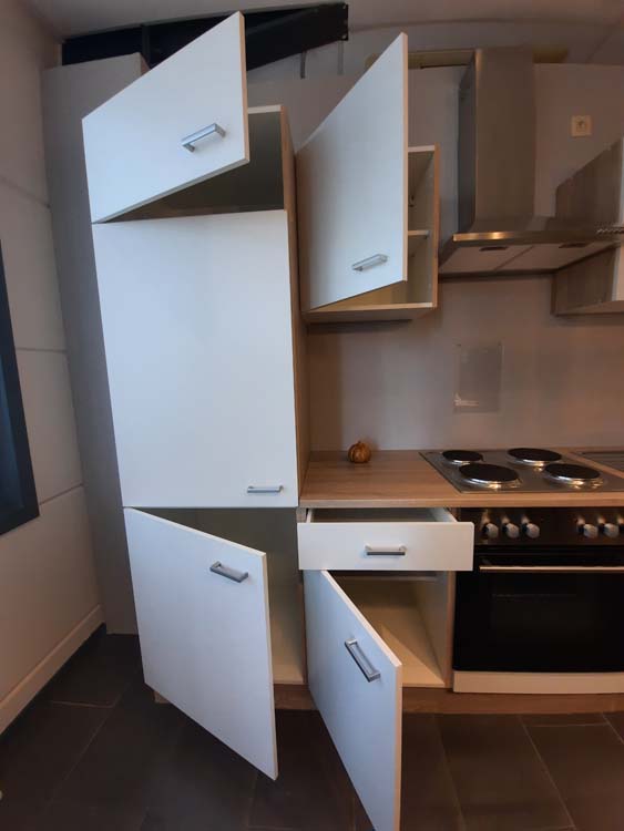 Keuken 270cm - budget wit - zonder toestellen