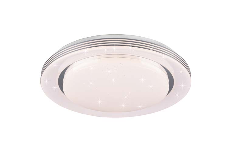 Plafonnier LED wit kristal H8cm 22.5W 3700lm