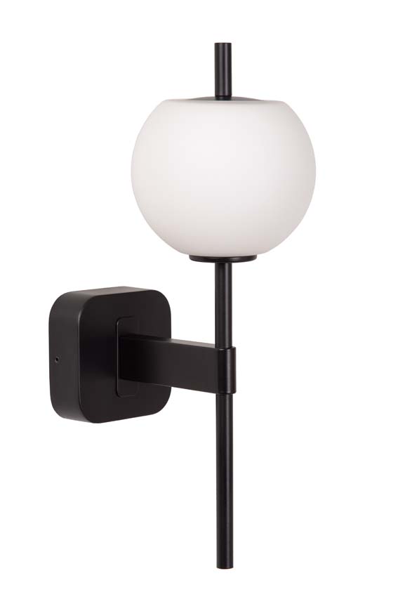 Lucide ELDA - Wandlamp Badkamer - 1xG9 - IP44 - Zwart