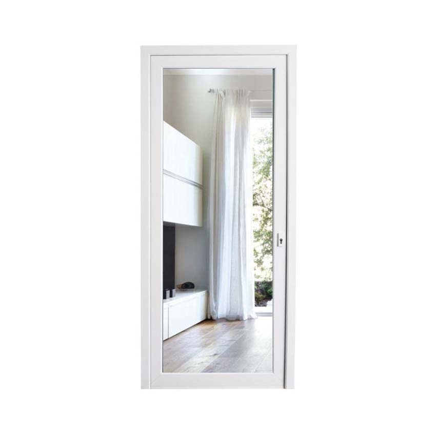 Porte extérieure pvc blanche 980 x 2180 mm verre clair D