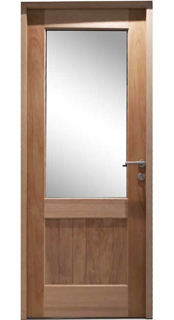 Porte exterieure bois meranti vitrage clair 940X2145 G