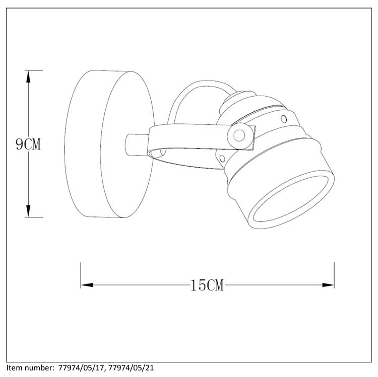 Lucide CIGAL - Spot plafond - Ø 9 cm - LED - GU10 - 1x5W 2700K - Cuivre