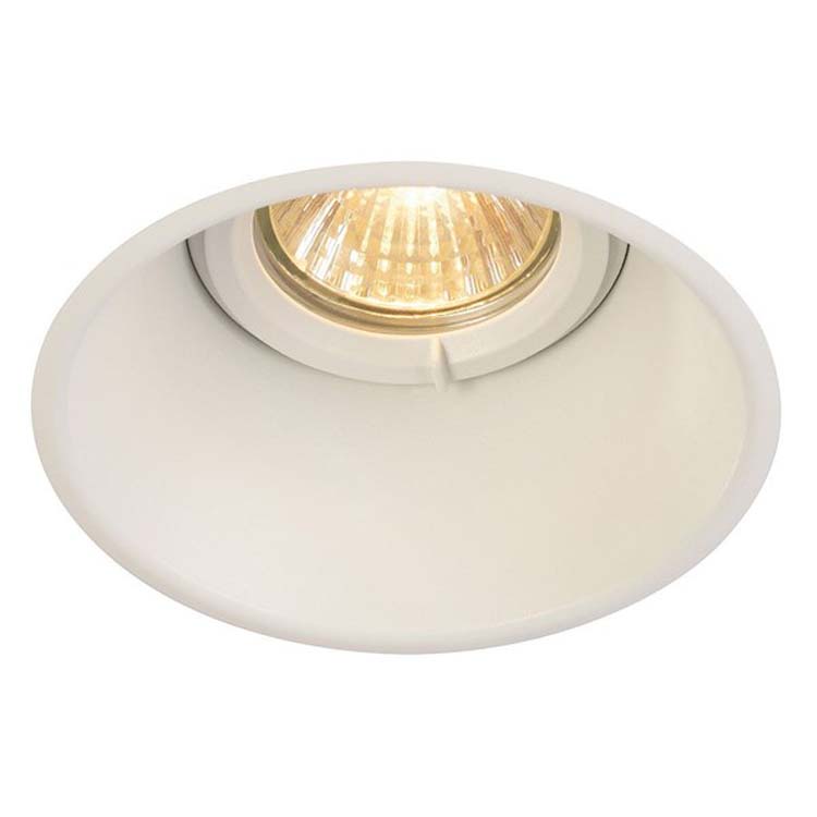 Spot à encastrer rond blanc diam 82 mm GU10 lamp excl