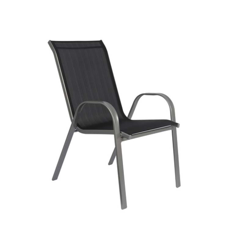 Chaise de jardin Luxor 54 x 71 x 91 cm noir