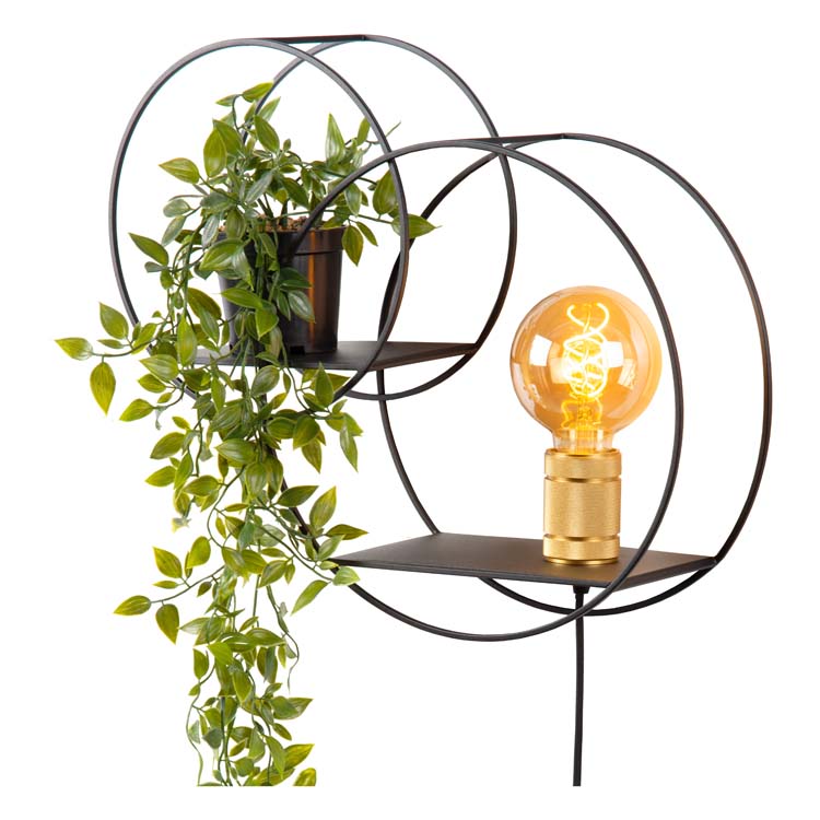 Lucide CIRCLE - Wandlamp - 1xE27 - Zwart