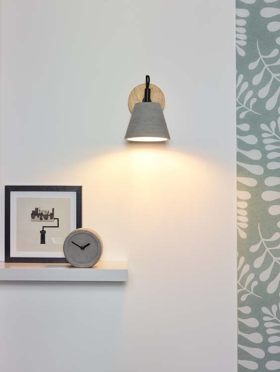 POSSIO - Wandlamp - 1xE14 - Taupe