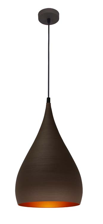 Hanglamp bruin/goud diam 25cm E27