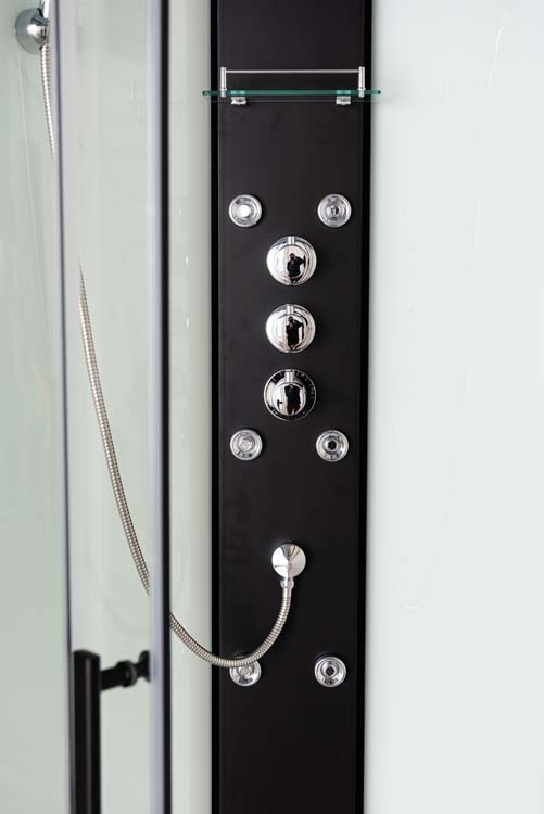 Cabine de douche Anke thermostatique 90 x 120 cm gauche noir