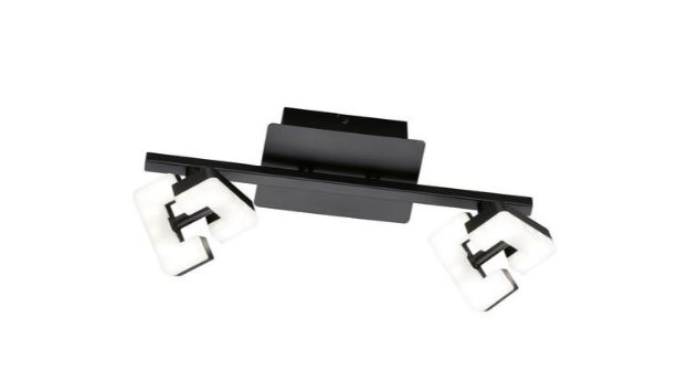 Plafonnier Yar LED 2x4.5W 3000K L34cm noir