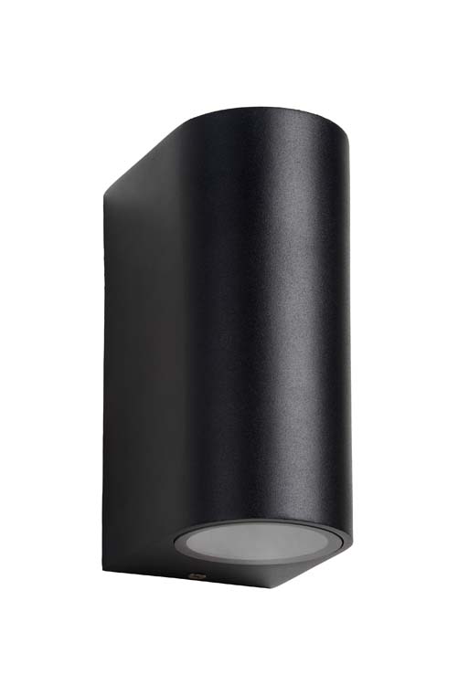 Spot mural Ext - LED Dim. - GU10 - 2x5W 3000K - IP44 - Noir - rond