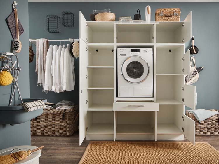 Armoires de machine à laver - Decowash - blanc - set 11 67,5X167,5X200
