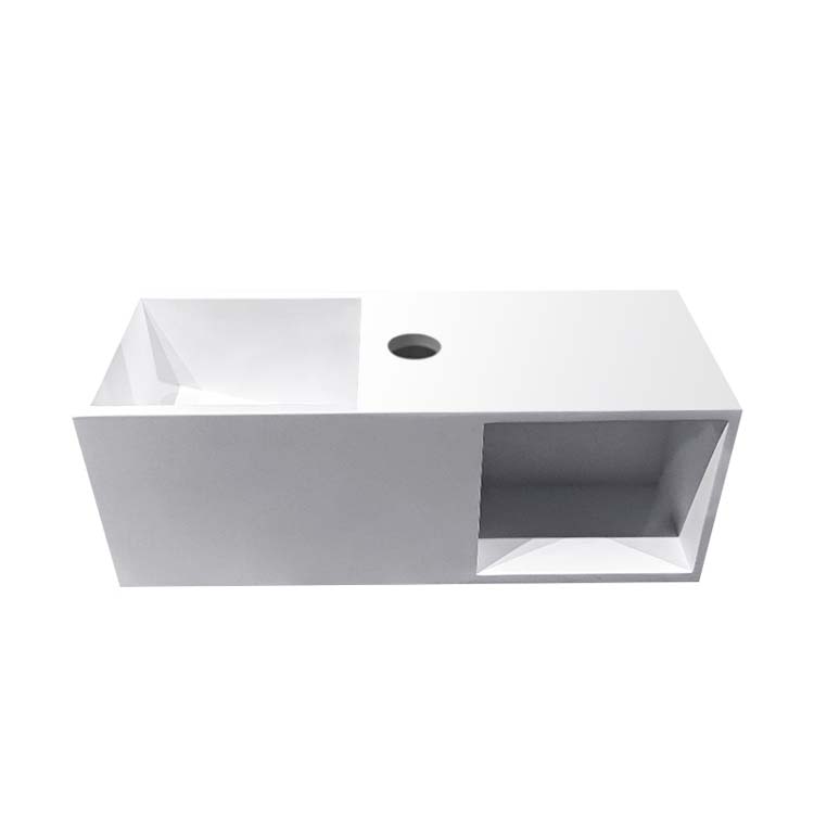 Lave-mains Kate avec niche 54 x 20 x 20 cm solid surface blanc