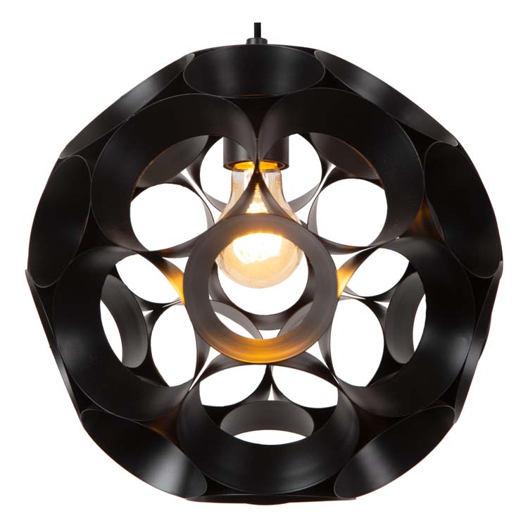 Lucide HANNELORE - Hanglamp - Ø 30 cm - 1xE27 - Zwart