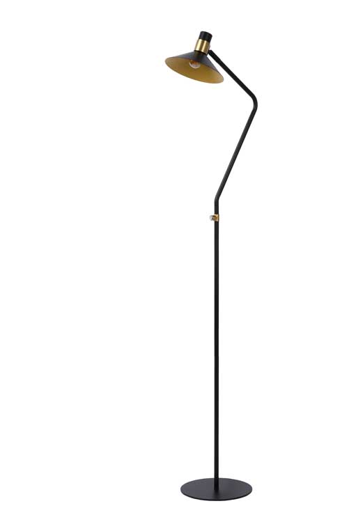 Lucide PEPIJN - Vloerlamp - Ø 20 cm - E14 - 3 StepDim - Zwart