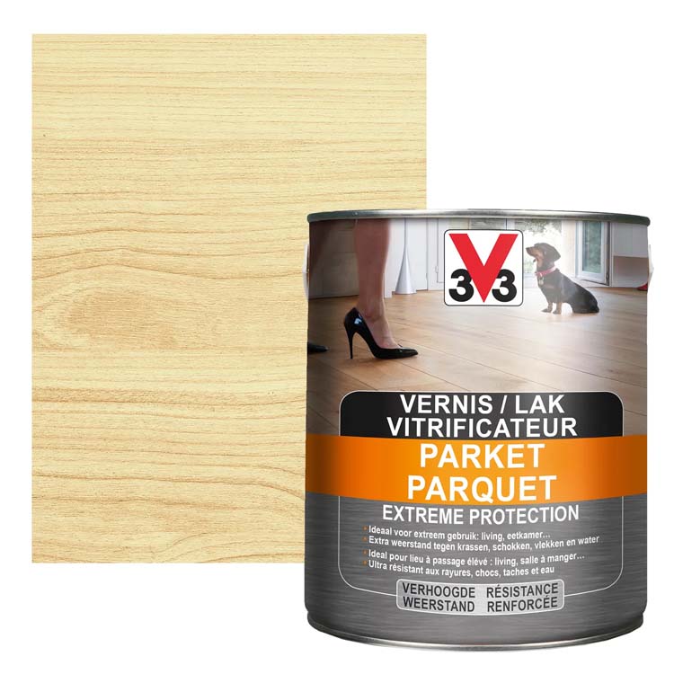 V33 vernis lak Parket Extreme Protection transparant zijdeglans 2,5L