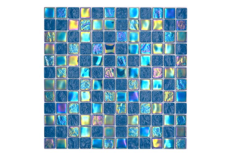 Mozaïek glas parelmoer blauw 30,4 x 30,4 cm