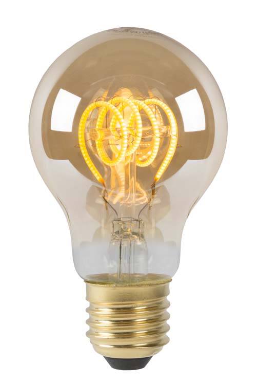 Lucide LED BULB - Filament lamp - Ø 6 cm - Dimb - E27 - 1x5W - Amber
