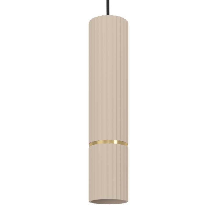 Hanglamp zand beige 1 lamp incl LED lamp 345 lumen