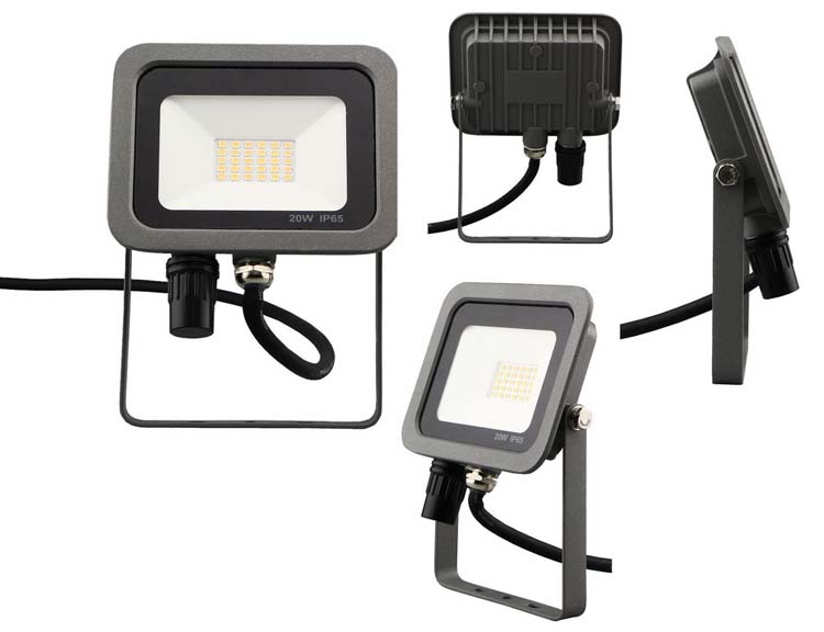 LED straler outdoor grijs 20W 1600LM 3000K IP65