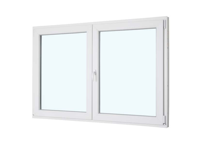 2-VL draaikiepraam pvc wit budget B1800XH1200 mm