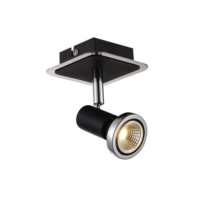 Spot en applique LED noir GU10 3W