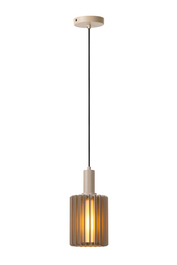 LAMBRES - Hanglamp - Ø 15 cm - 1xE27 - Taupe