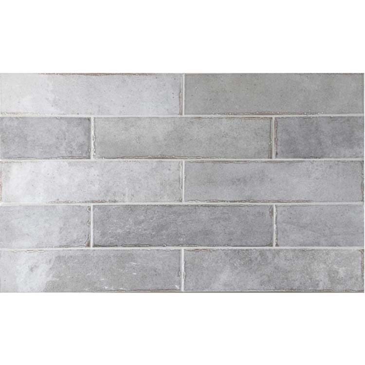 Carrelage mural Beccy grey Whisper glossy 6x24.5cm