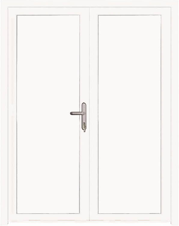 Porte ext. PVC blanc panneaux plein 1800x2100mm D