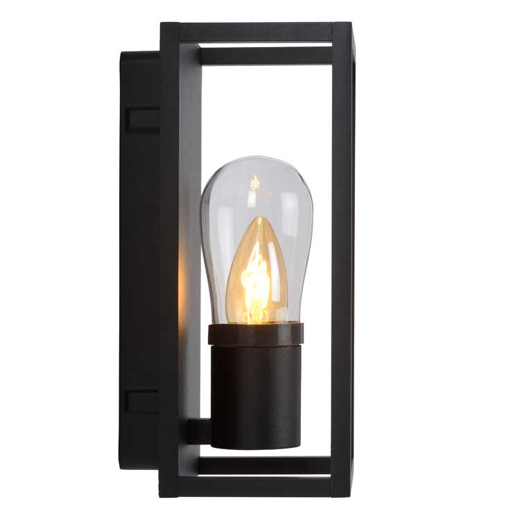 Lucide CARLYN - Wandlamp Badkamer - E14 - IP54 - Zwart